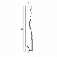 Плинтус с пров.каб Decor Dizayn 153-553 Полистирол 2400*95*14 мм