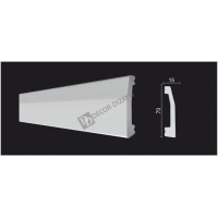 Плинтус широкий Decor Dizayn DD125 Полистирол 2000*70*15 мм